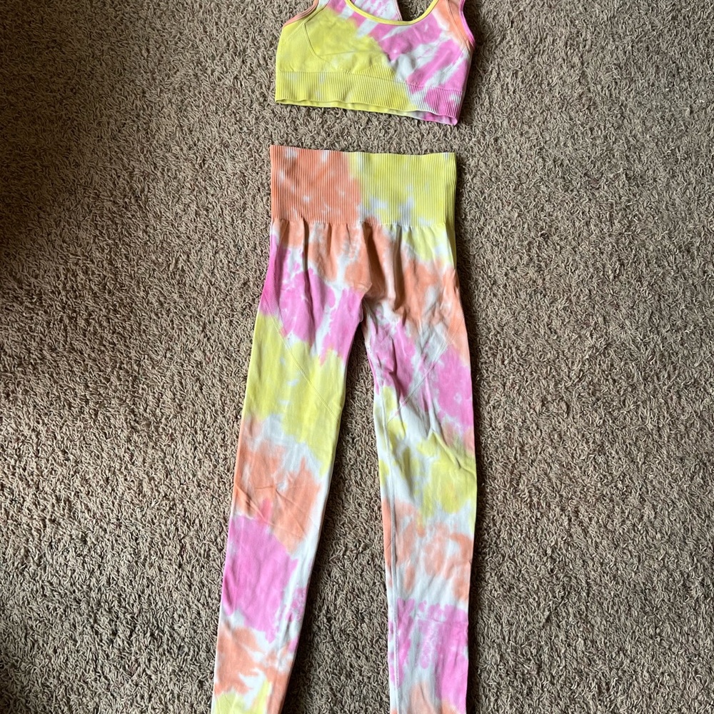Colorful Tie-Dye Activewear set